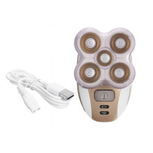 USB-wiederaufladbarer 5-Kopf-Glatzenrasierer, wasserdichter elektrischer Haartrimmer