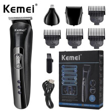 Kemei Elektrischer Haarschneider und Barttrimmer für Herren, kabellos, USB-Anschluss