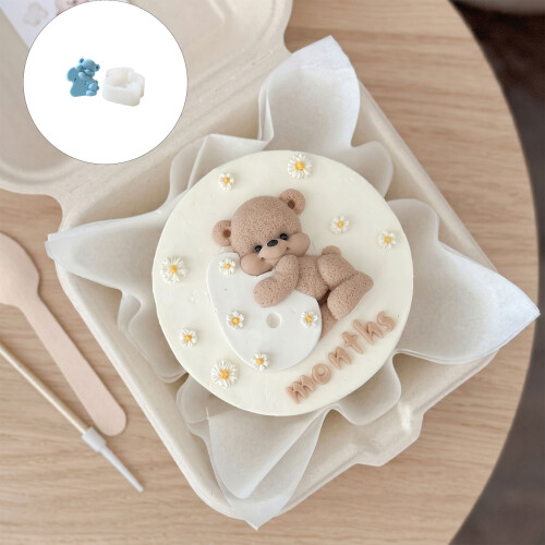 Moule à bougie en Silicone, joli ours, pour décorations de-7 2