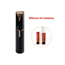 (Batteria nera) Nuovo epilatore elettrico per la rimozione dei peli del viso, per sopracciglia e lab