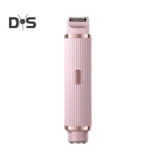 (Pink) Elektrischer Damenrasierer mit zwei Scherköpfen, USB-aufladbar, wasserdicht, tragbar, für Ges