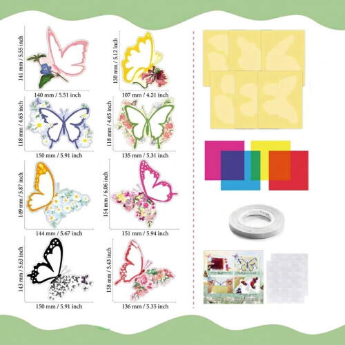 Creative Butterfly Kids Spring Sun Catcher Paper DIY Window 2