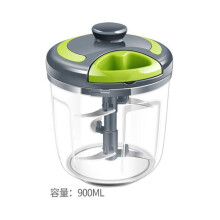 Manual food chopper, 900ml immersion blender with 5 stainless steel blades, multifunctional onion chopper