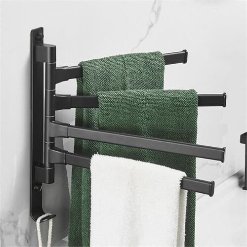 Towel Rack - TEMPSA - Rotating - 4 Bars - Bathroom Accessories