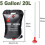 20L Solar Camping Shower Bag - PVC - Black 1