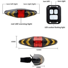 LED Bicycle Tail Light with Turn Signals, Wireless Remote Control, Multifunctional Modes, Waterproof for Mountain Bikes and Road Bikes
