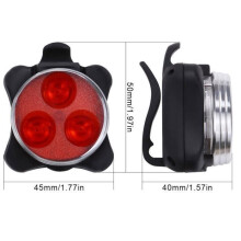 Loowoko Bicycle Lighting Kit - USB Rechargeable Front and Rear Lights - Black and Red