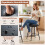 Swivel Bar Stools Set of 2 with Padded Backrest, Black 4