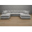 Furniture 786 Manaco U Shape Jumbo Cord Sofa with Scatter Back 1