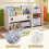 2-in-1 Kids Bookshelf with Toy Storage, White, 2-Tier 4