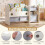 2-in-1 Kids Bookshelf with Toy Storage, White, 2-Tier 5