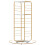 4-Tier Rotating Bookshelf with Metal Frame, Gold/White 2