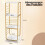 4-Tier Rotating Bookshelf with Metal Frame, Gold/White 3