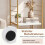 4-Tier Rotating Bookshelf with Metal Frame, Gold/White 4