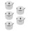 10Sets Silver Stainless Steel Salt and Sugar Container Set with Spoon 5