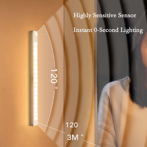 Ultra-Thin Rechargeable LED Motion Sensor Light - White Light  300 mm 2