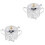 2Pcs Silver Iron Glass Spice Jars with Lid Kitchen Storage 2