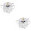 2Pcs Silver Iron Glass Spice Jars with Lid Kitchen Storage 5
