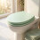 Wasserdichter U-Förmiger Toilettensitz Soft Close Hellgrün 8