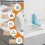 Pair Of Smooth elastomer Water Guards For Shower Fast-grey 2