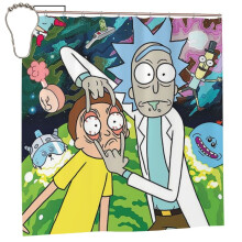 Rick and Morty Shower Curtain Blackout Waterproof 60x72