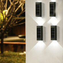 Fnyoxu LED-buitenwandlampen IP65, 4 stuks