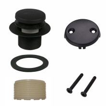 Black tub drain tip toe trim set conversion kit 2-hole