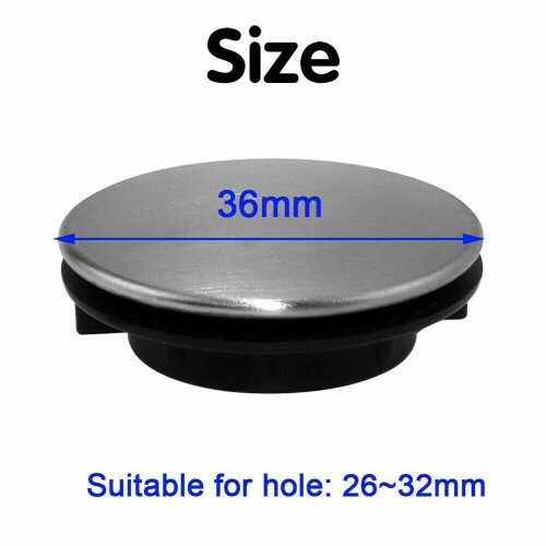 Stainless Steel Tap Hole Cover 36mm 2 Pack
