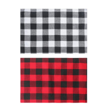 Sets de table à carreaux rouges et noirs 30 x 45 cm