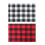 Sets de table à carreaux rouges et noirs 30 x 45 cm 1