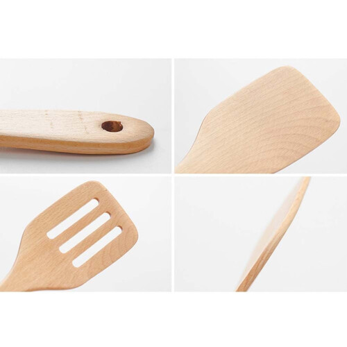 Spatel i bokträ för nonstick-kokkärl, 1 st. 2