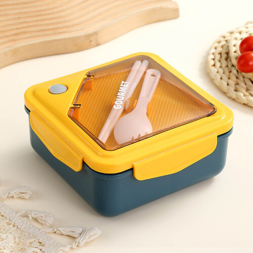 Mikrowellengeeignete Lunchbox aus Kunststoff mit Fächern und