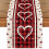 Caminho de mesa Buffalo Plaid Love Hearts 13x72 polegadas 1