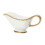 Saucière en porcelaine blanche à bordure dorée 1