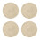 Lot de 4 sets de table ronds en coton et polypropylène, 35,5 cm (14 pouces). 1