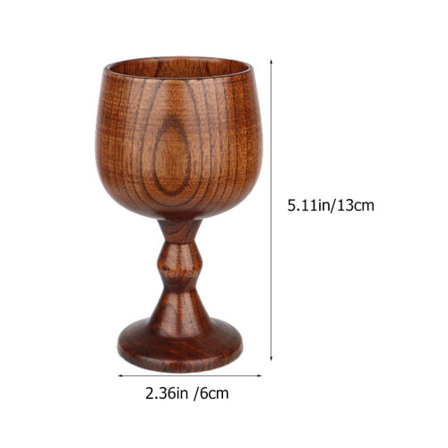 Conjunto de 1 taça de coquetel de madeira – 6x6x13cm 1