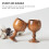 Conjunto de 1 taça de coquetel de madeira – 6x6x13cm 3