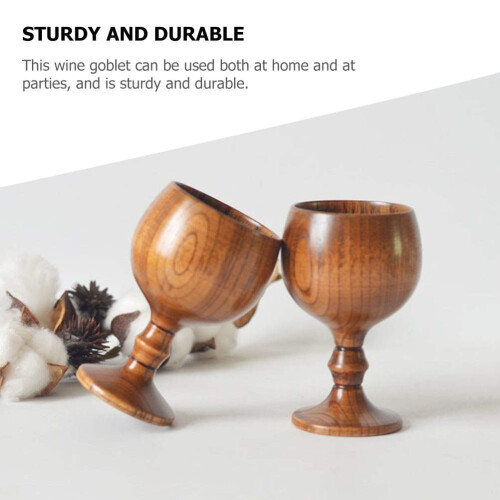 Conjunto de 1 taça de coquetel de madeira – 6x6x13cm 2
