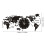 Ionze World Map Wall Clock Black 12-inch 8