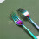 Regenbogenfarbenes Dessertgabeln-Set aus Edelstahl, 4-teilig 4