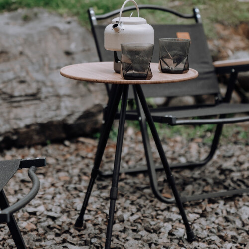 Table télescopique ronde pliante – Alliage d'aluminium, 1