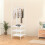Freestanding Coat Rack with 2 Shelves for Entryway 4