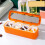 Caja para especias naranja de 4 compartimentos con cuchara 2