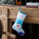 LED-Weihnachtsstrumpf, blauer Schneemann, 48 x 21 cm 4
