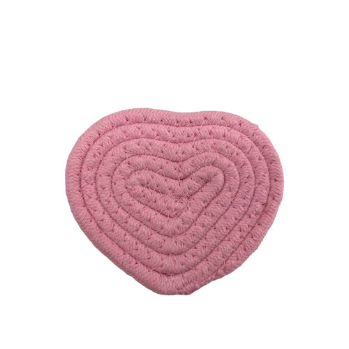 Mantel individual aislante térmico de algodón con forma de corazón – 1 unidad 1