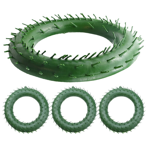 Ramă verde pentru coroane din plastic, 20 cm, pachet de 4 2