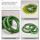 Ramă verde pentru coroane din plastic, 20 cm, pachet de 4 5