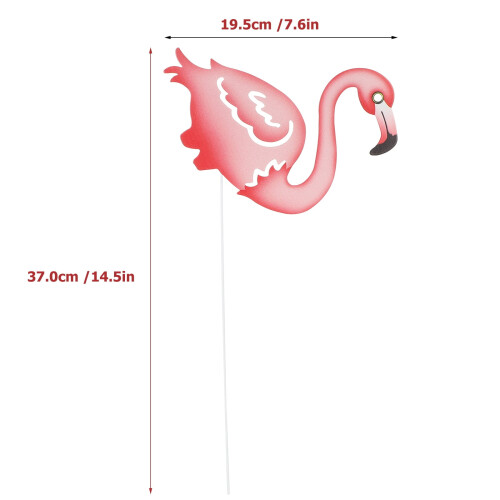 Gartenstecker mit rosa Flamingos aus Eisen, 2er-Pack 1