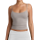 Women's Milk Silk Camisole Base Layer Slim Fit Short-Gray M 1