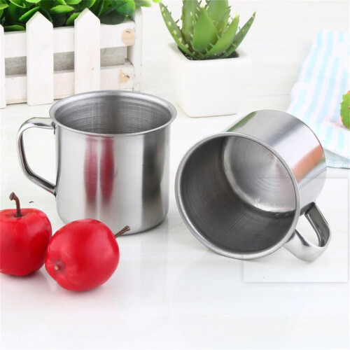 Stainless Steel Double-Walled Mug with Handle 1